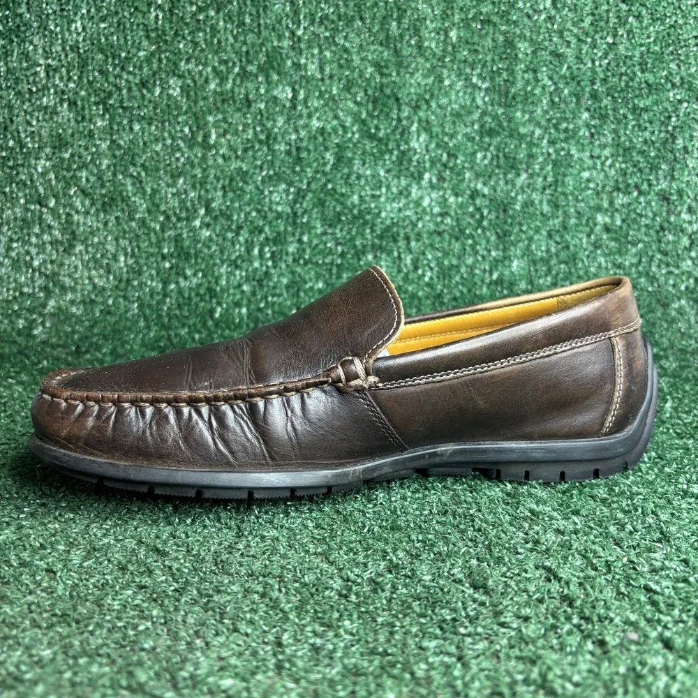 ECCO Classic Moc Vegetable Tanned Leather Slip On‎ Driving Loafer Brown Mens 7.5